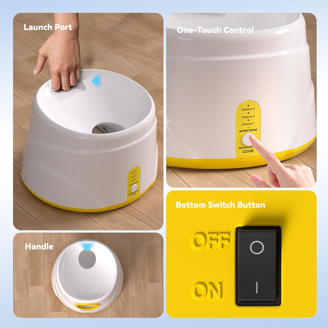HETOO Automatic Dog Ball Launcher, Dog Ball Thrower