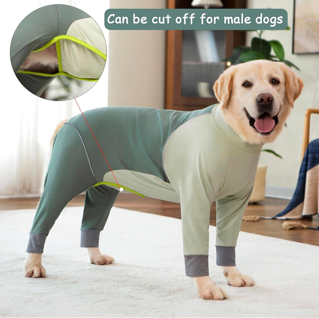 Dog Onesie Coat - Water-Repellent & Stretchable