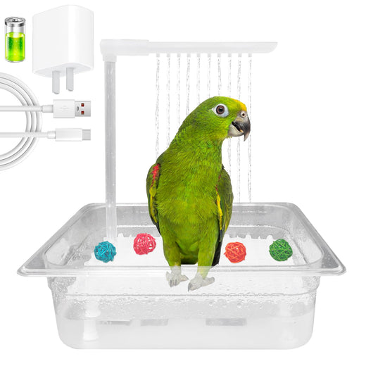 WQY GroceryShop Parrot Bathtub Indoor Automatic Bath Shower with 180