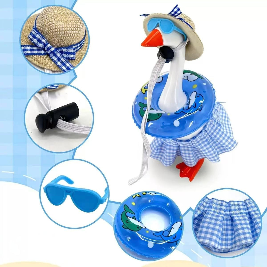 7 Inch Christmas Desk Goose Outfits（Christmas Red）