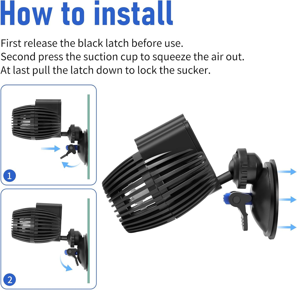 AQUANEAT 2 Pack Aquarium Circulation Pump,800 GPH Fish Tank Powerhead