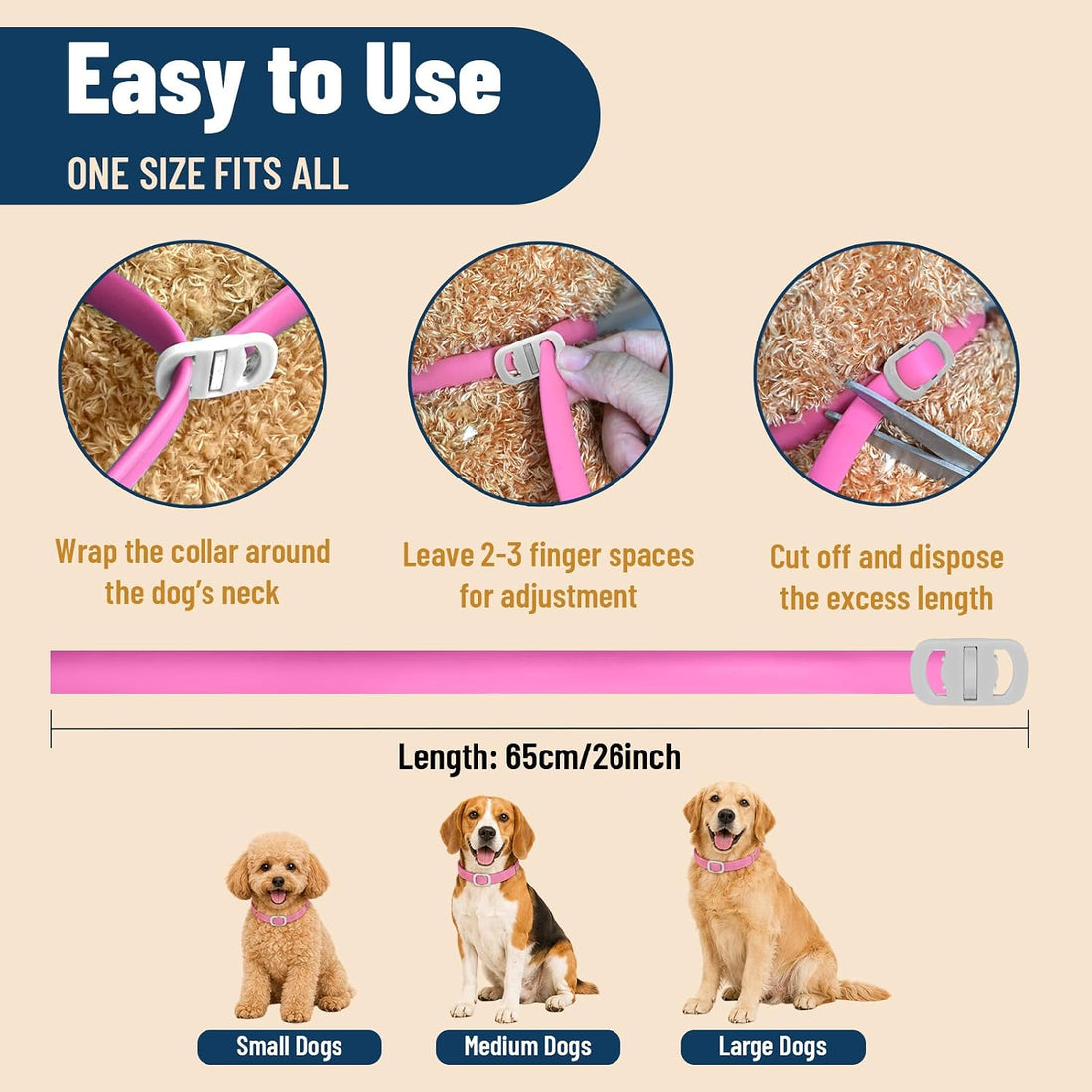 4 Pack Flea Collar for Dogs, 32 Months Flea and Tick Prevention