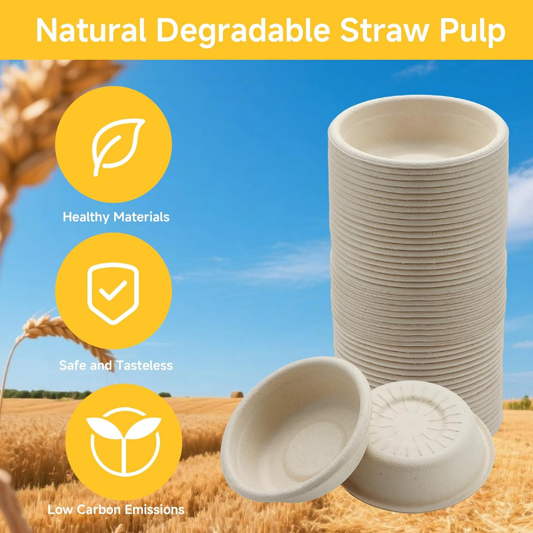 Gecko Feeding Cups, 100-Pack 1 Oz Small Paper Bowls for Crested Gecko