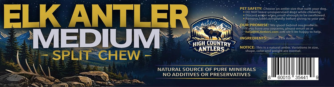 Elk Antlers for Dogs - Medium Split, Naturally Irresistible Dog Chew