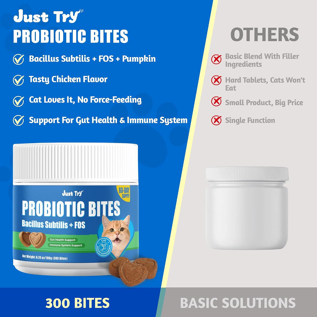 Just Try 300 Bites Cat Treats
