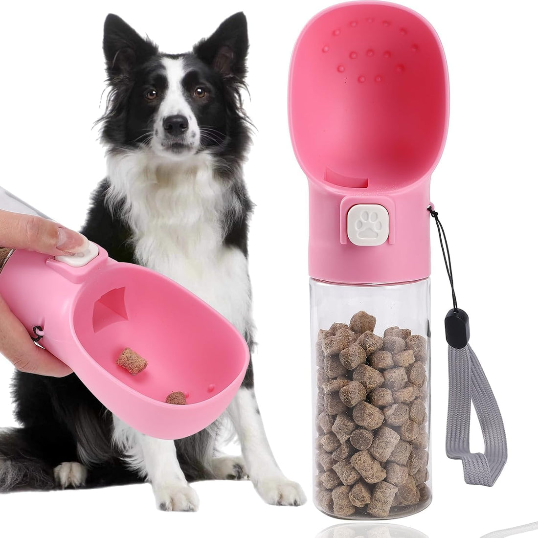 Colorday Handheld Dog Treat Dispenser Built-in Clicker & Treat Pouch