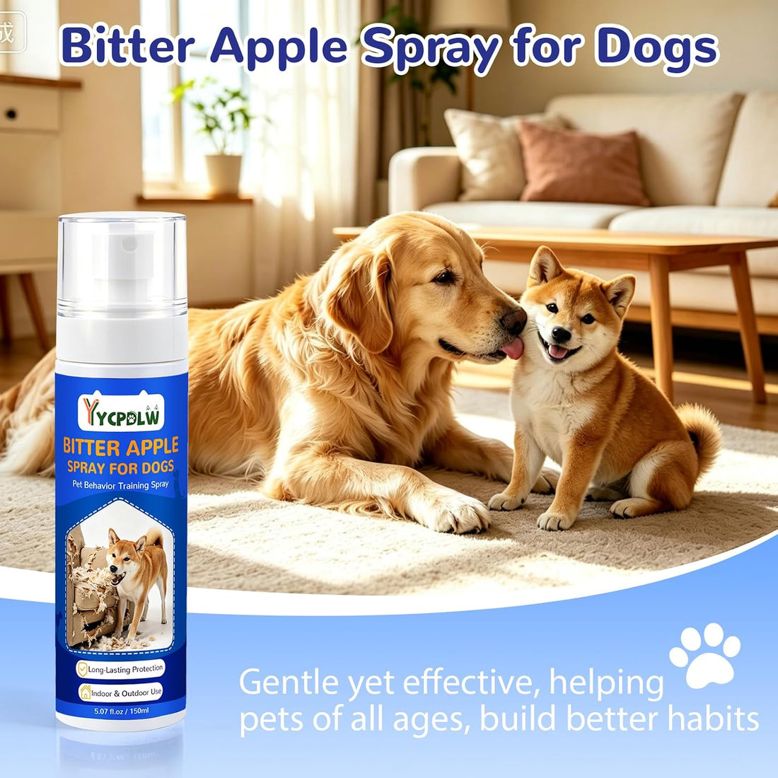 Bitter Apple Spray for Dogs, 150ML No Chew Spray for Dogs