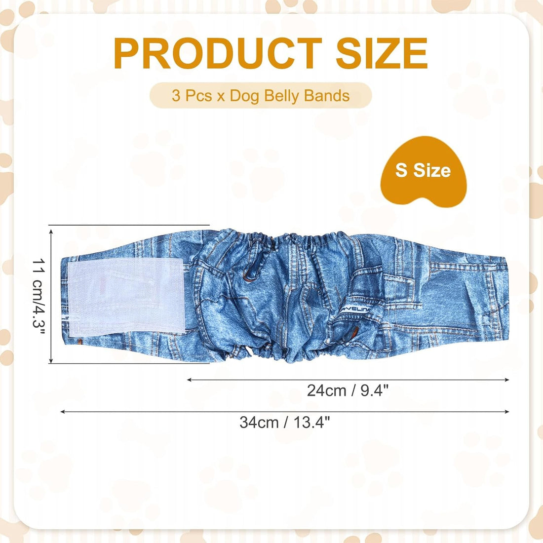 Belly Bands for Male Dogs,3Pcs