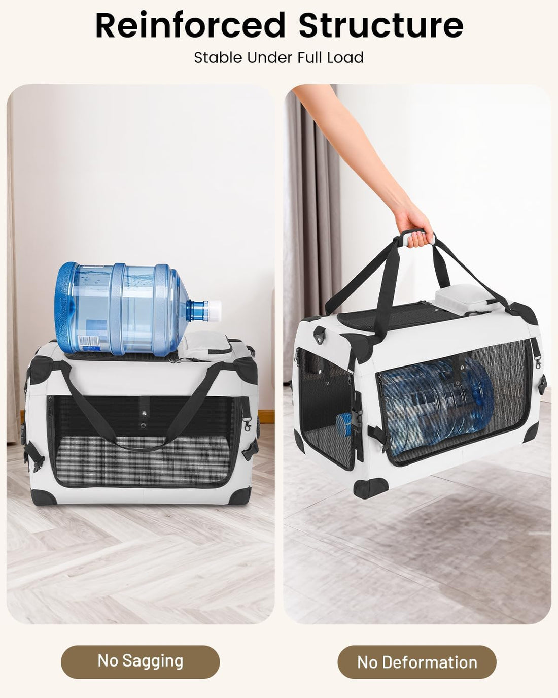 Extra Large Cat Carrier for 2 Cats, Soft-Sided Travel Carrier