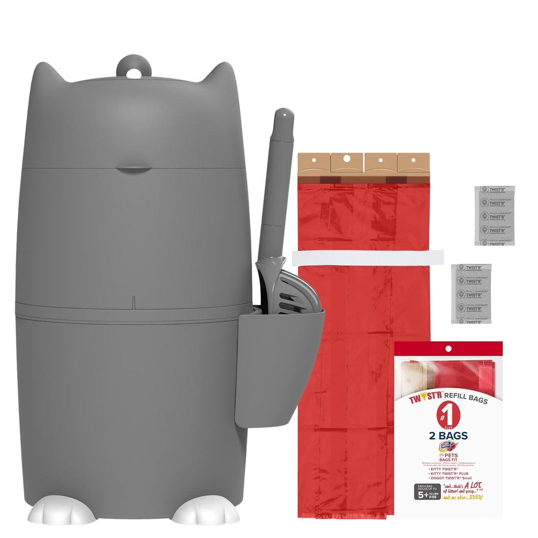 Red Rocket Kitty Twist'R Plus Cat Litter Disposal System