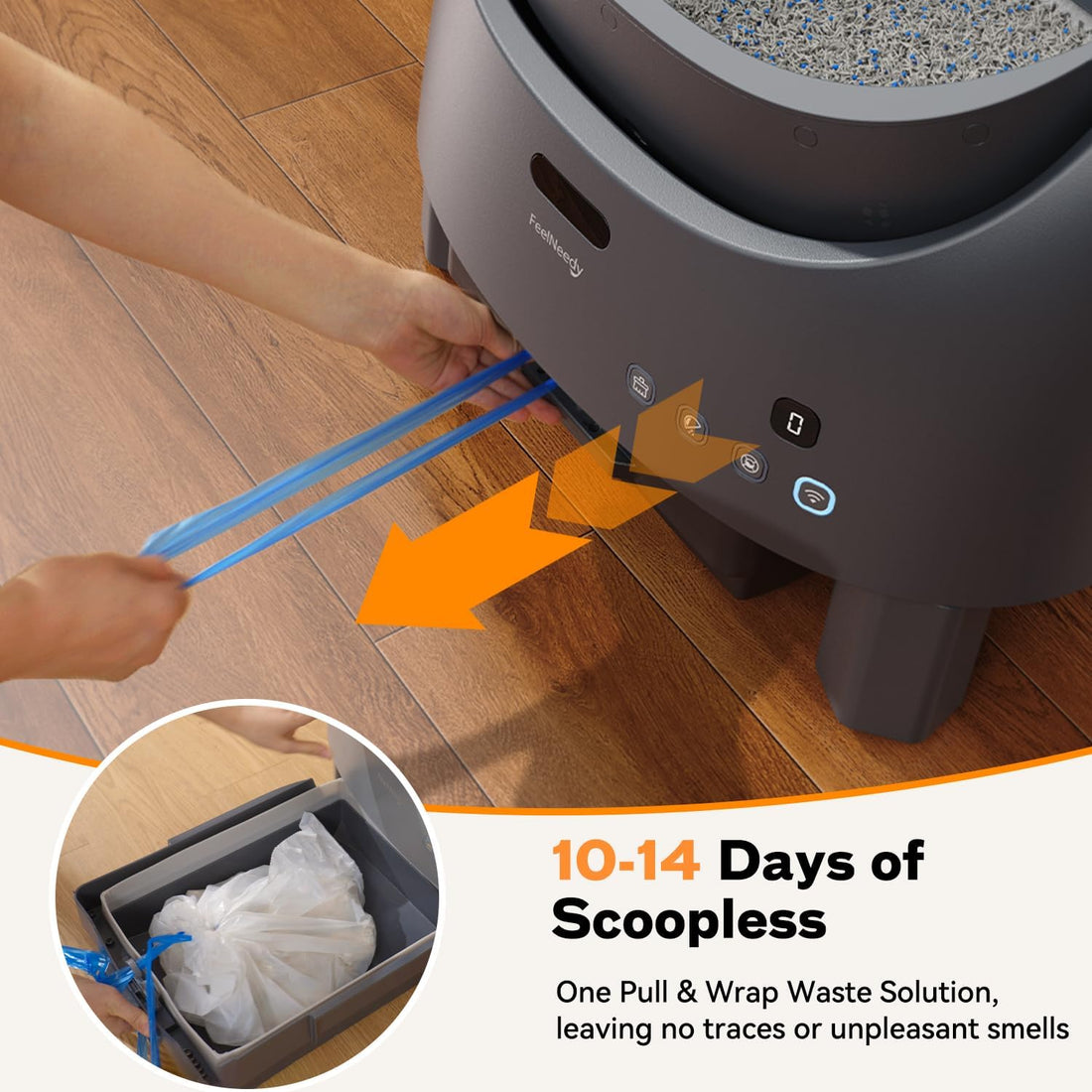 Automatic Self-Cleaning Cat Litter Box Replaced Trash Bags-3 Rolls