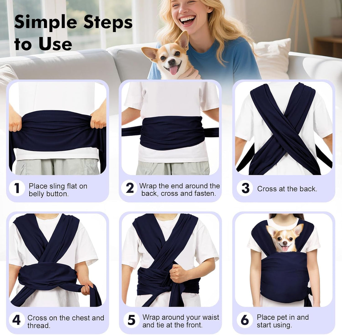 Pawaboo Pet Sling Carrier for Small Dogs and Cats