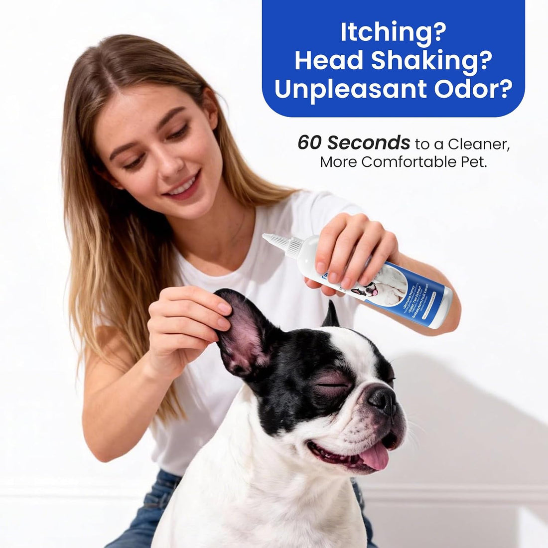 Itch Relief Natural Ear Cleaner for Dogs & Cats 8.45 oz