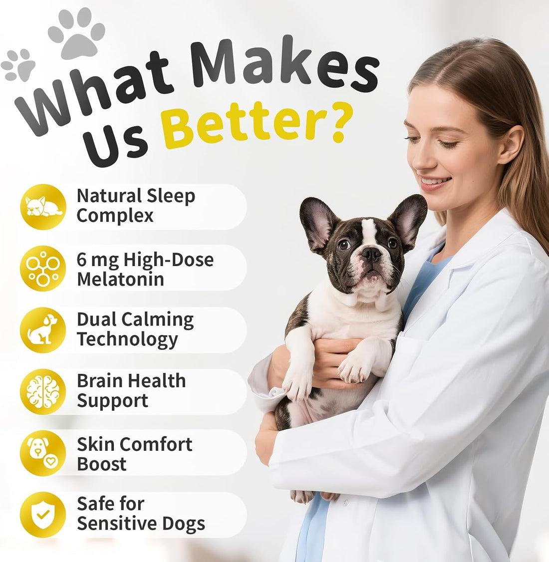 Melatonin for Dogs - Dog Calming Chews for Sleep & Emotional Support