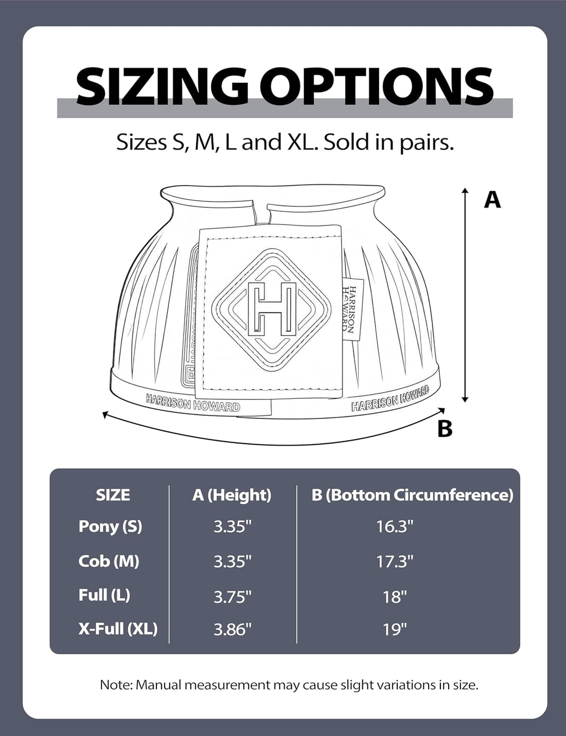 Harrison Howard Rubber Pull-on Bell Boots, Hoof Overreach Protection