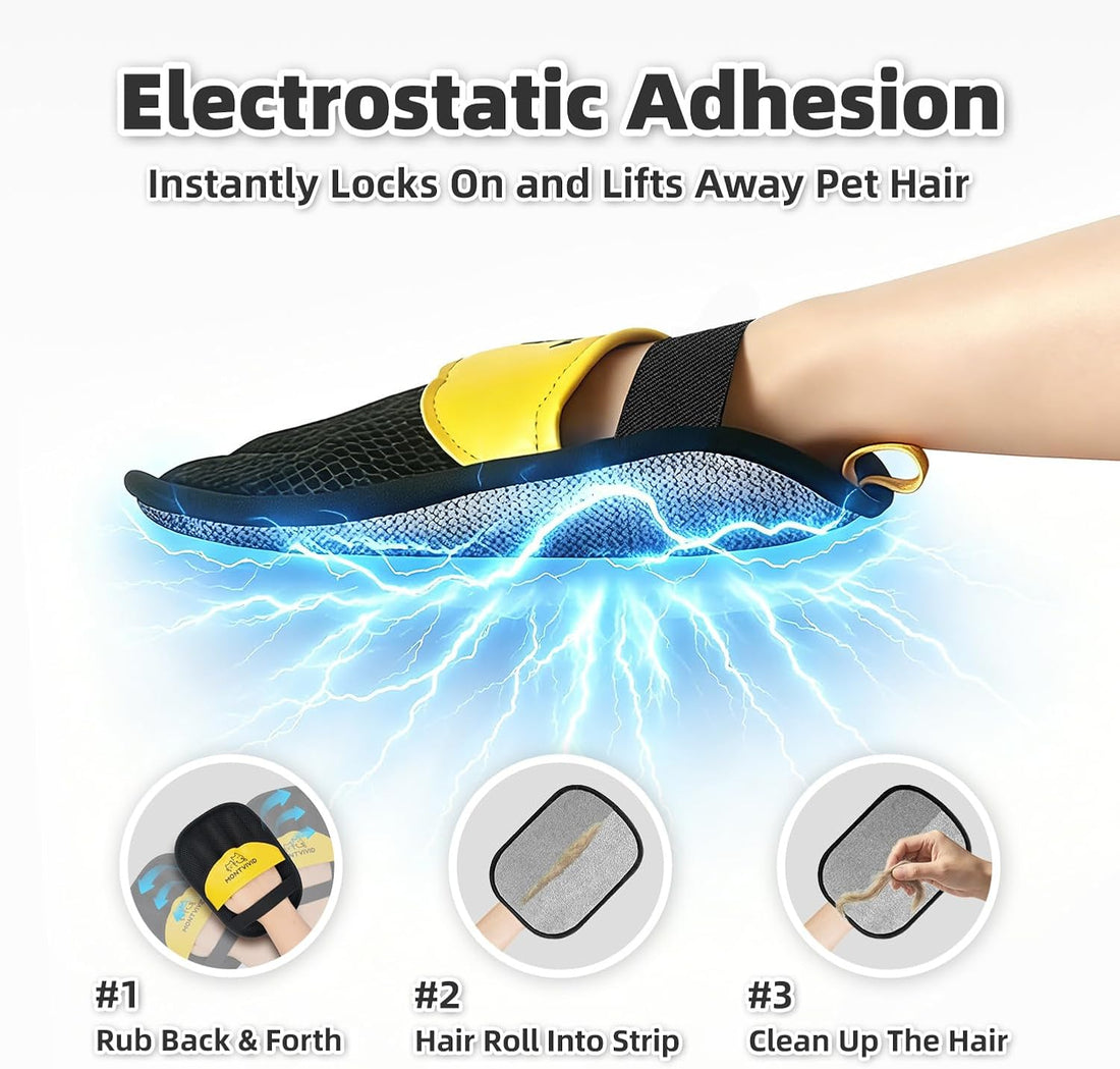 Montvivid Pet Hair Removal Glove,Newly Upgraded Reusable