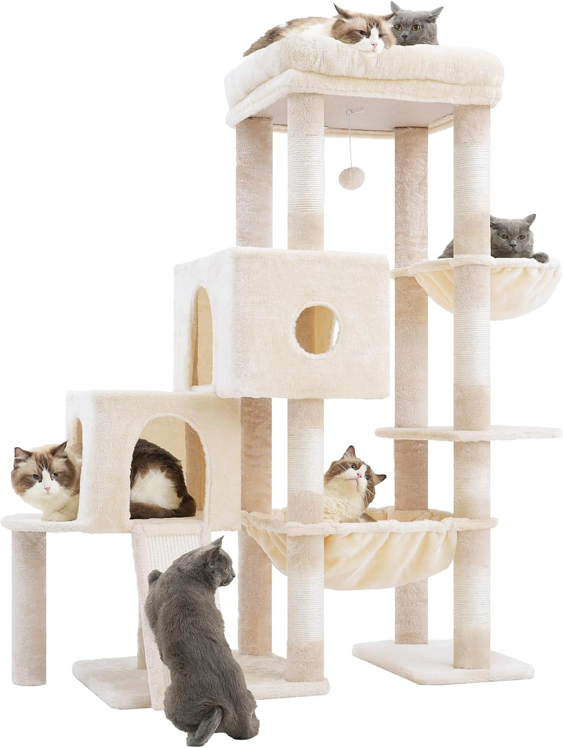 Hey-brother Cat Tree Tower with 3 Condos