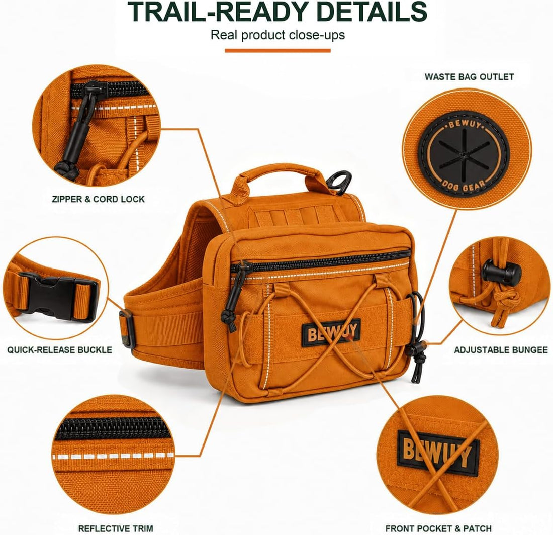 Tactical Dog Backpack for Medium Large Dogs
