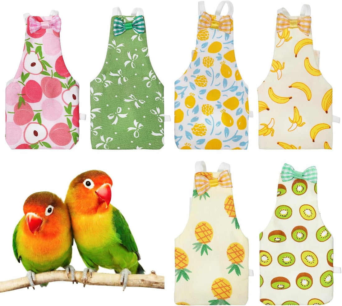 6 Pcs Bird Diapers, Parrot Diaper Reusable with Waterproof Lining
