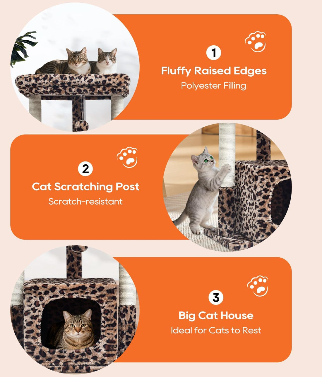 SYANDLVY 27" Cat Tree for Indoor Cats