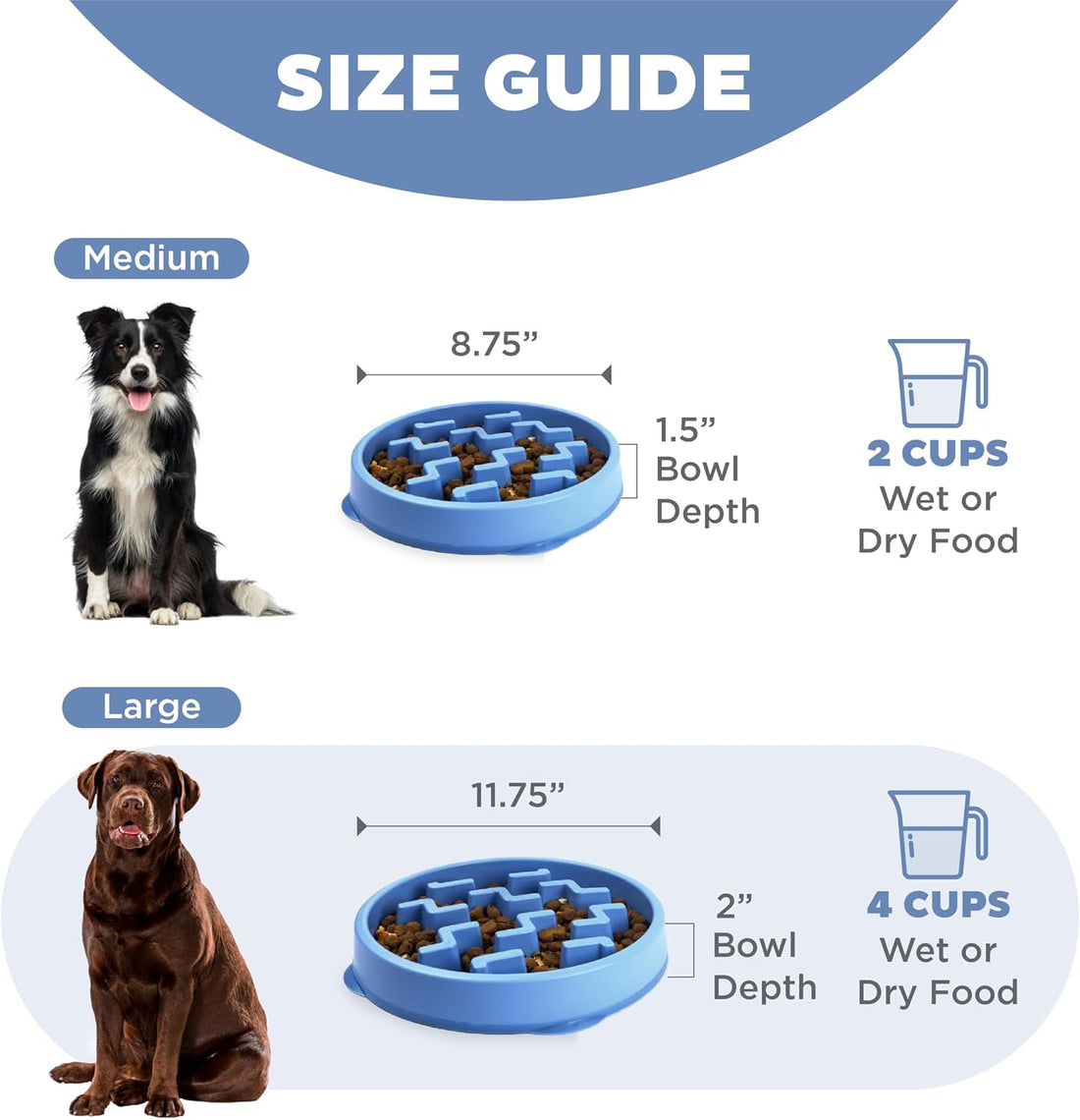 Outward Hound Fun Feeder Slo Bowl – Large 4‑Cup Capacity, Slow Feeding