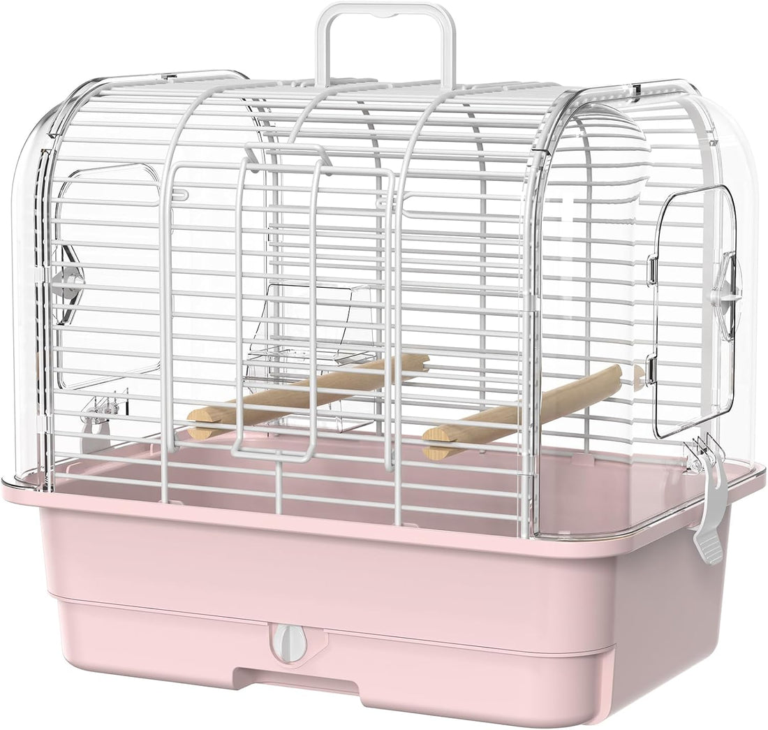 Travel Bird Carrier Cage,Parakeet Portable Cage with Feeder Cup