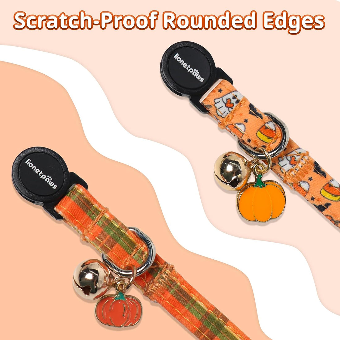 LIONET PAWS 2 Pack Breakaway Cat Collars