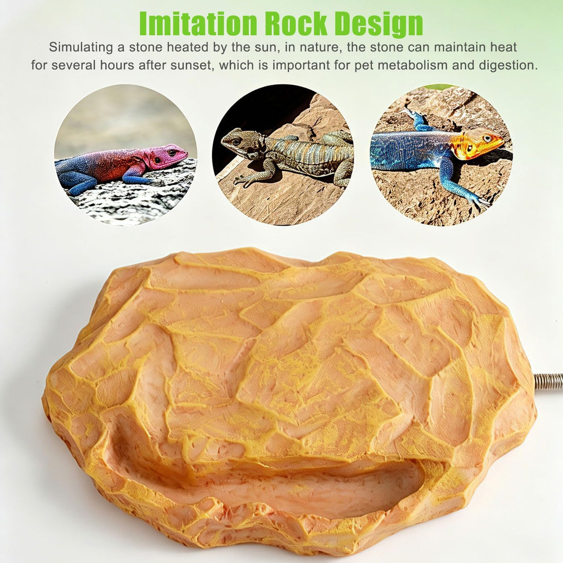 Bearded Dragon Basking Platform, Heating Pad for Reptiles