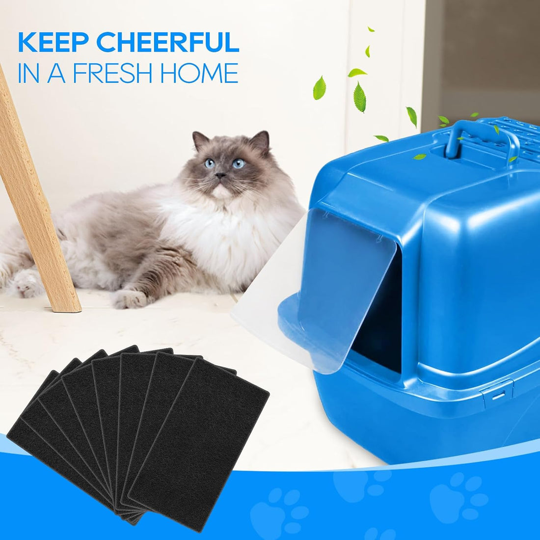 8PCS Cat Litter Box Filter Compatible with Van Ness CP7 Extra Large