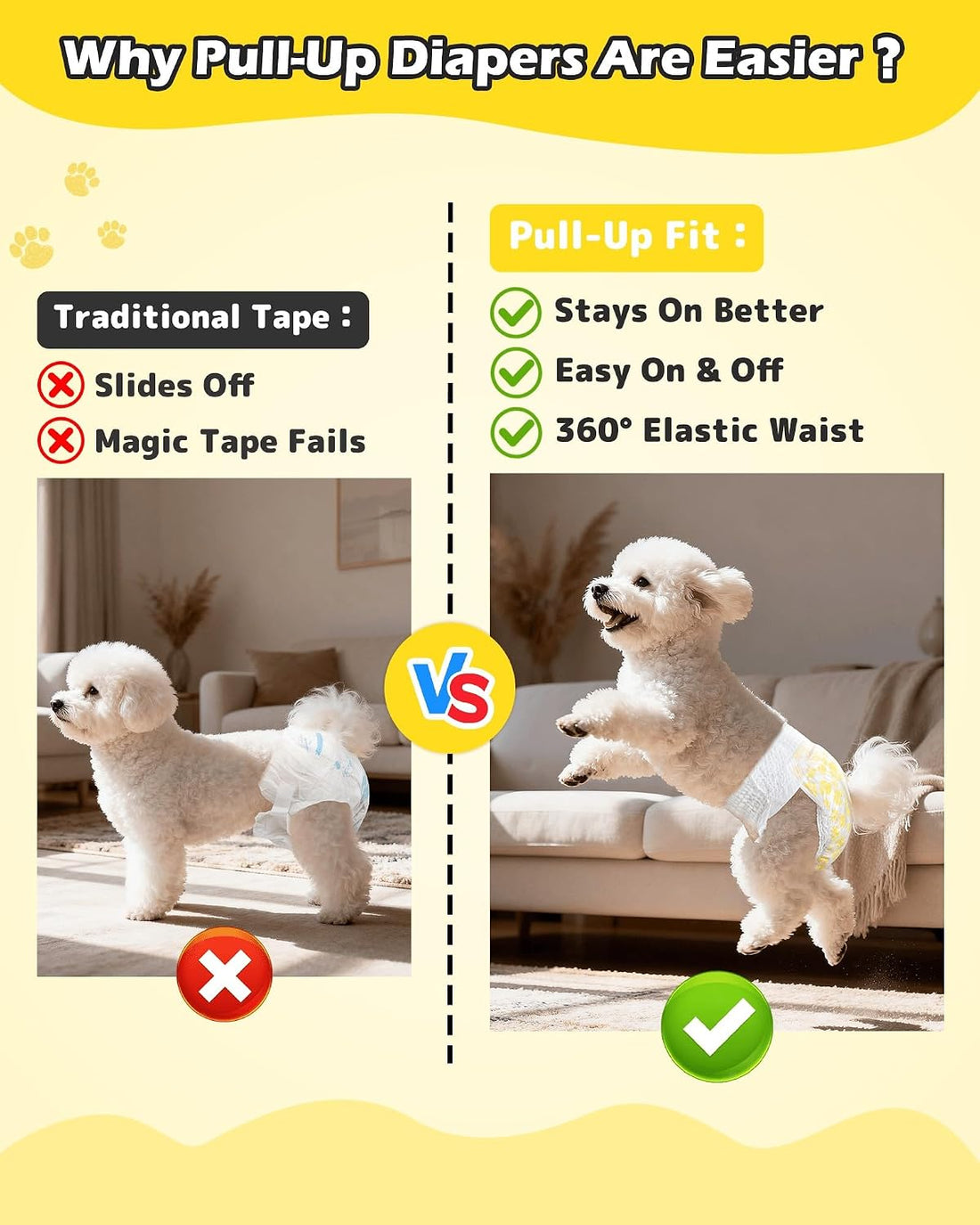 Dono Disposable Pull Up Dog Diapers Female