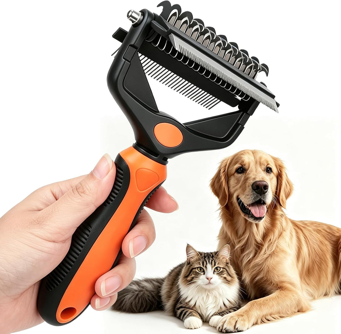 3-in-1 Pet Grooming Rake Deshedding Dog Brush for Shedding Hair