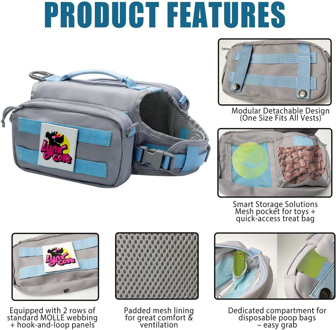 Dog Backpack for Small Medium Large Dogs,Adjustable Dog Backpack