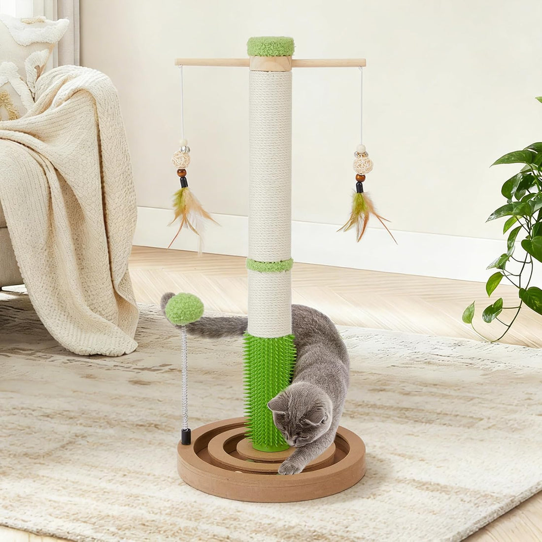 25.79" Cat Scratching Post Tower for Kittens