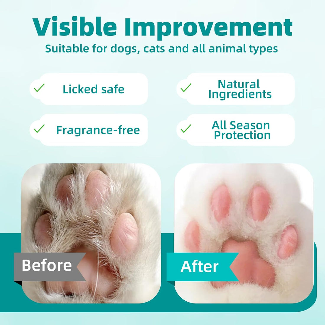 MEDUWEDU 2-Pack Dog Paw Balm - 60g Natural Paw Cream for Dogs & Cats