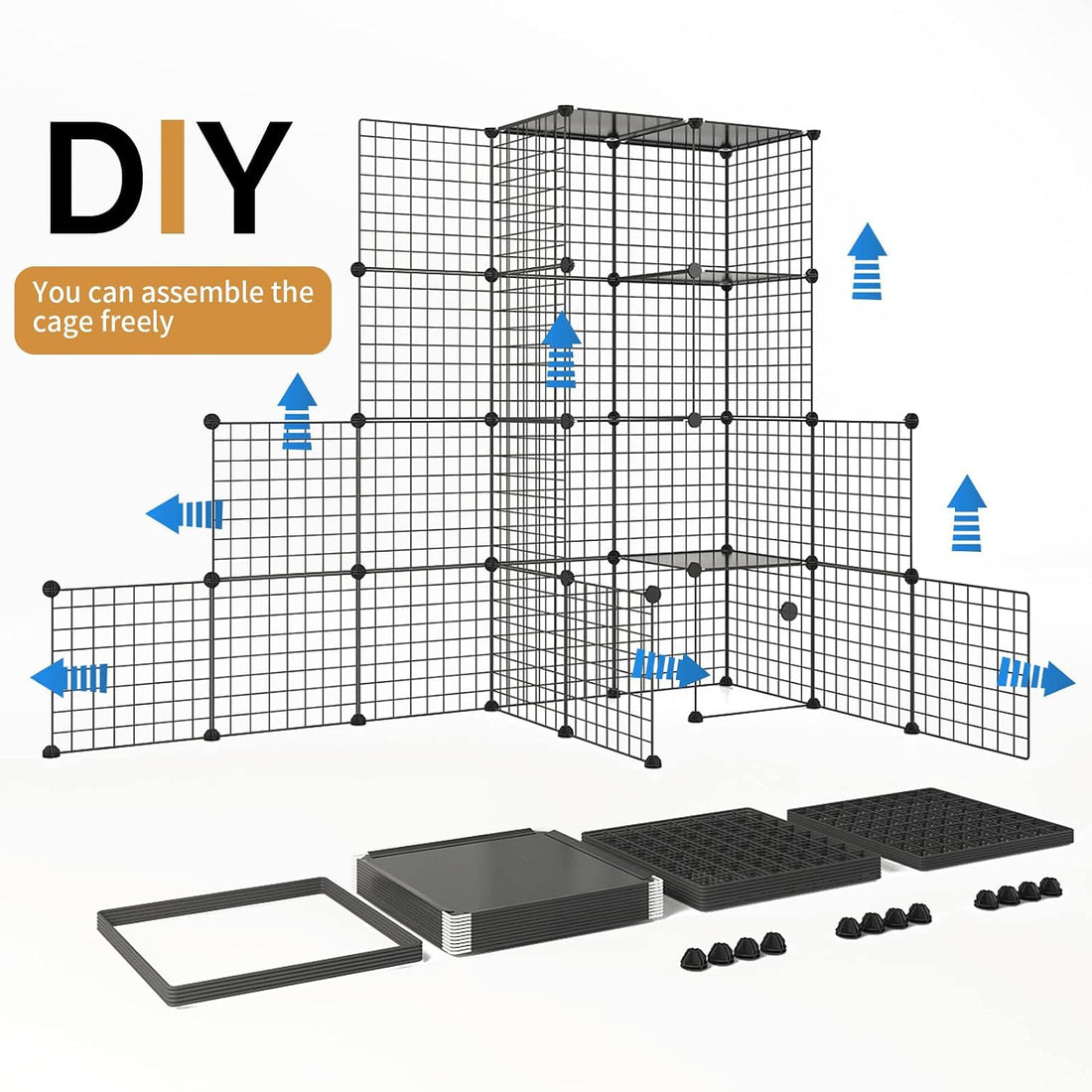 Oneluck 55 Inch Catio Outdoor Cat Enclosure with Super Large Enter