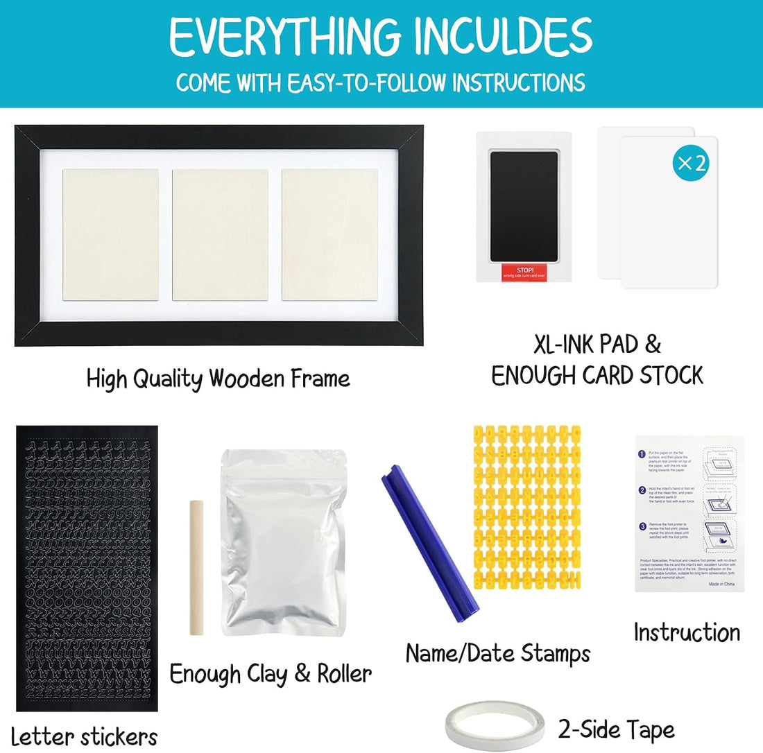 Paw Print Frame Kit, Dog Memorial Gifts for Loss of Dog with No Toxic