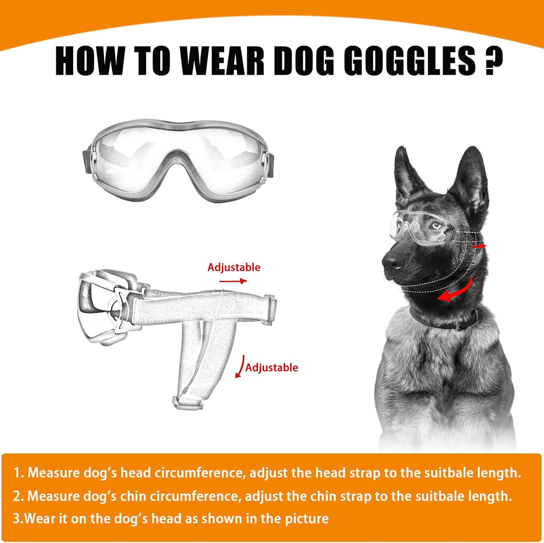 Dog Goggles Medium Large Dog Sunglasses Glasses Beach Motorcycle