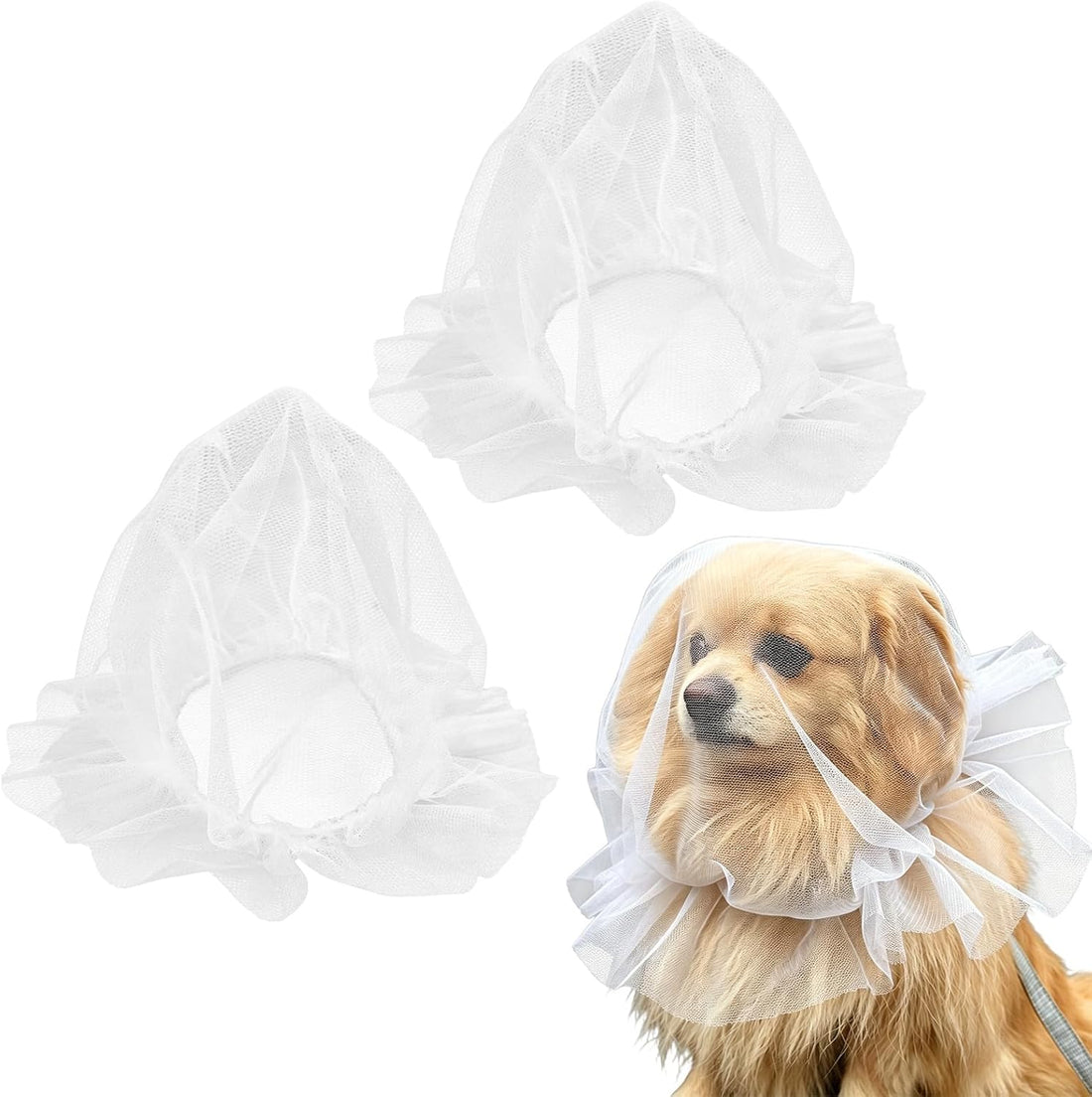 Dog Face Mesh Net, 2 Pcs Quick Release Head Cover