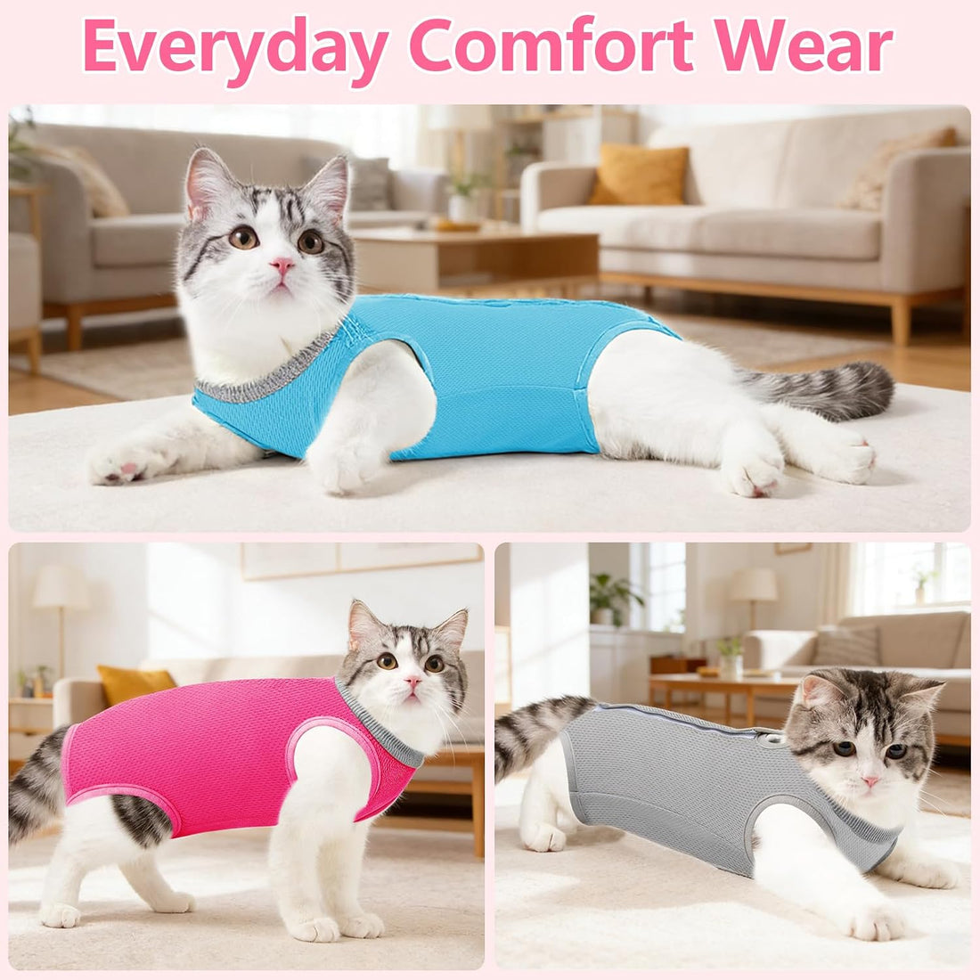 Coppthinktu Cat Recovery Suit Cat Onesie After Surgery