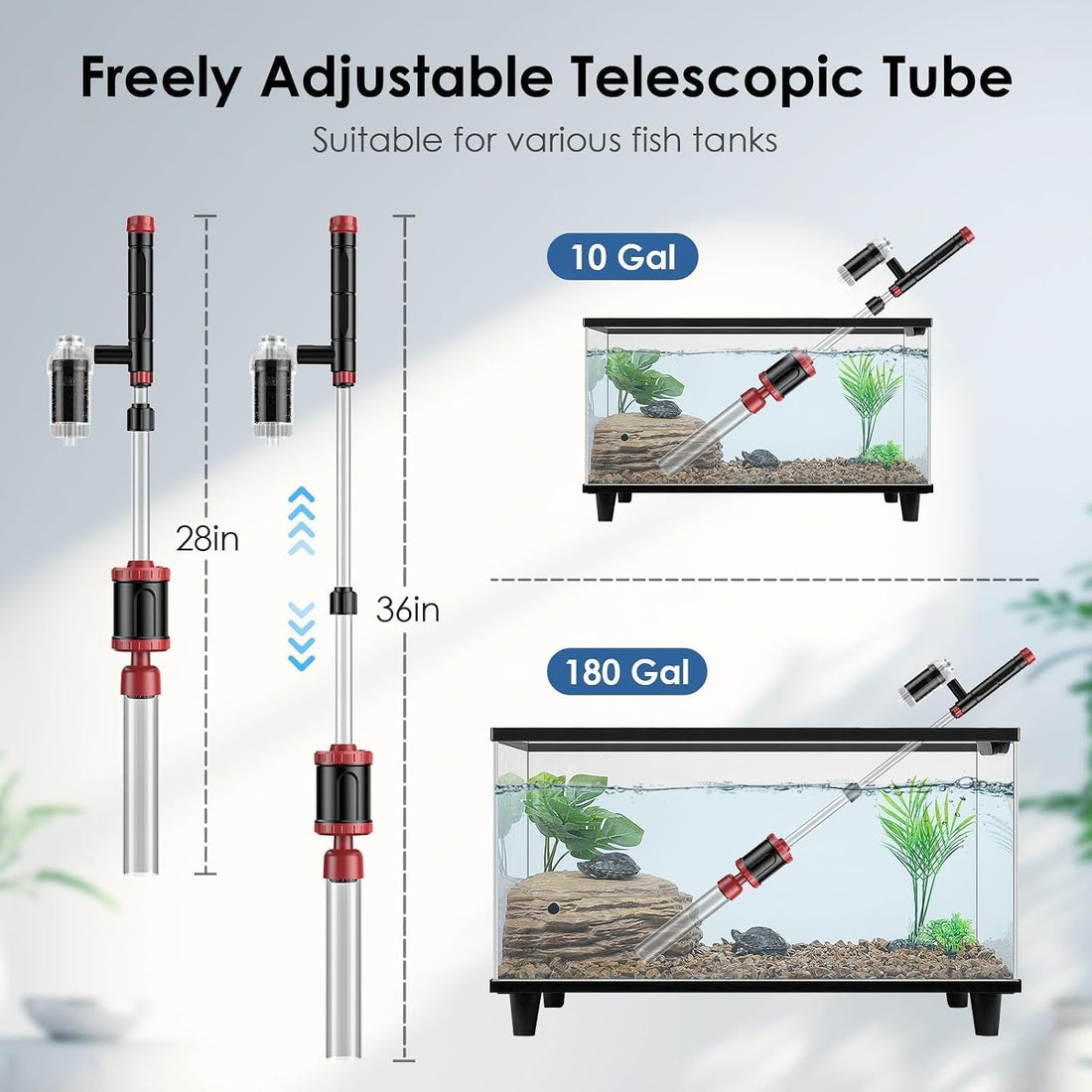 AKKEE Aquarium Vacuum Gravel Cleaner