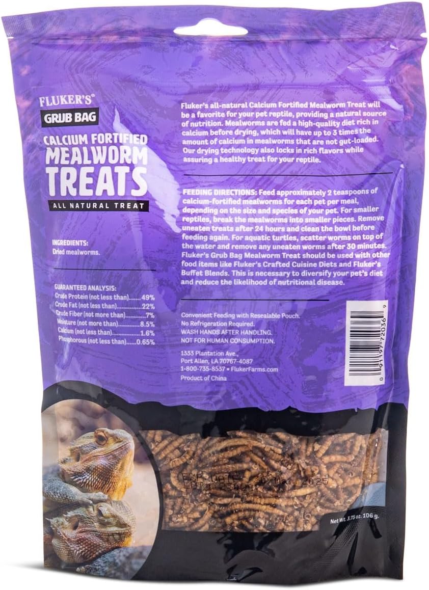 Fluker’s Grub Bag All Natural Calcium Fortified Mealworm Treats