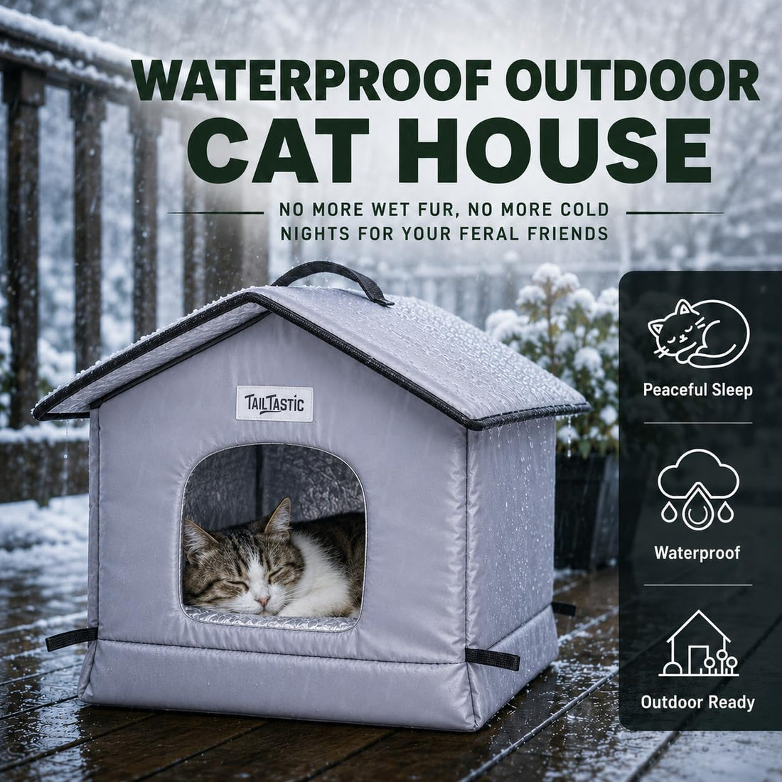 Tailtastic Weather Outdoor Cat House