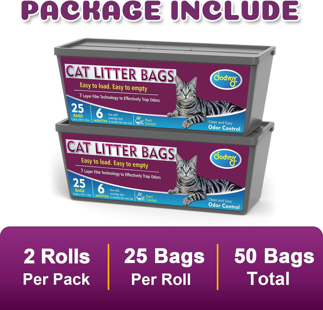 Cat Litter Refill Bags Compatible with Genie Easy Roll Litter Bin