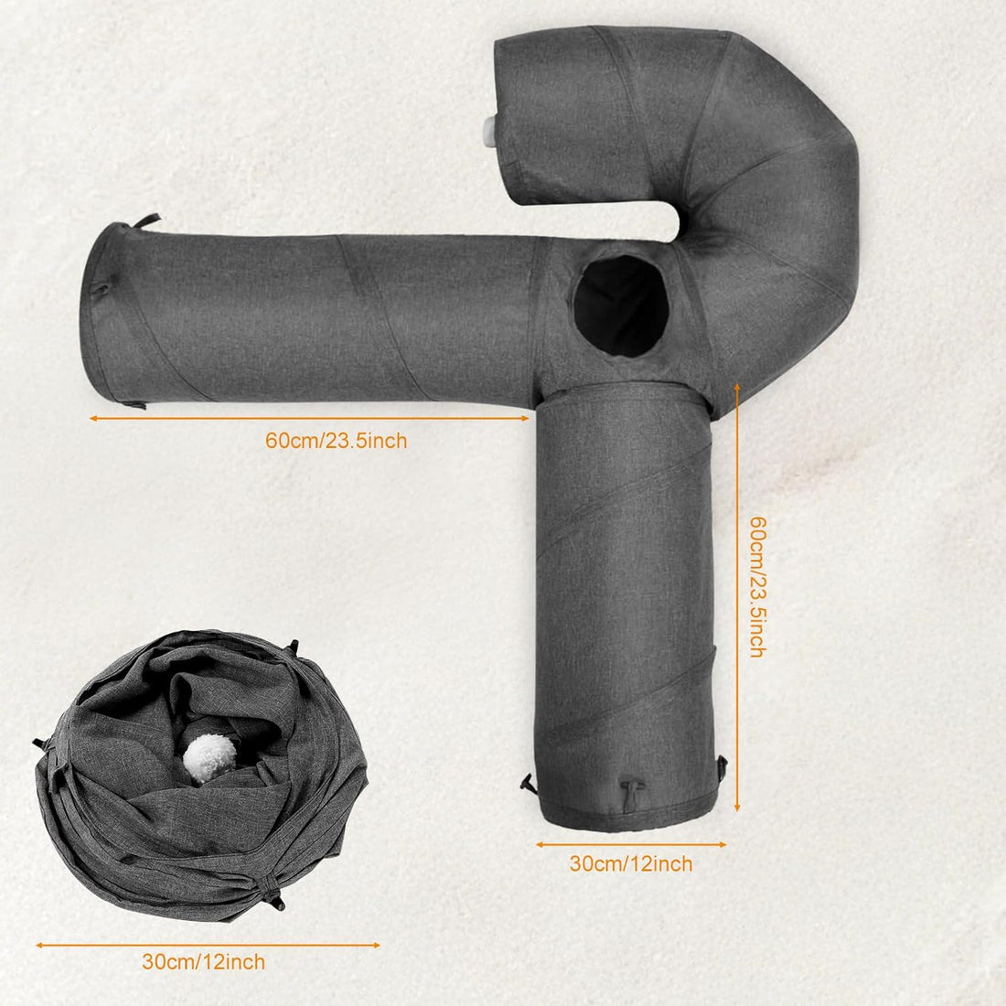 Ownpets Cat Tunnel 12 Inches in Diameter Larger Pet Tunnel Tube