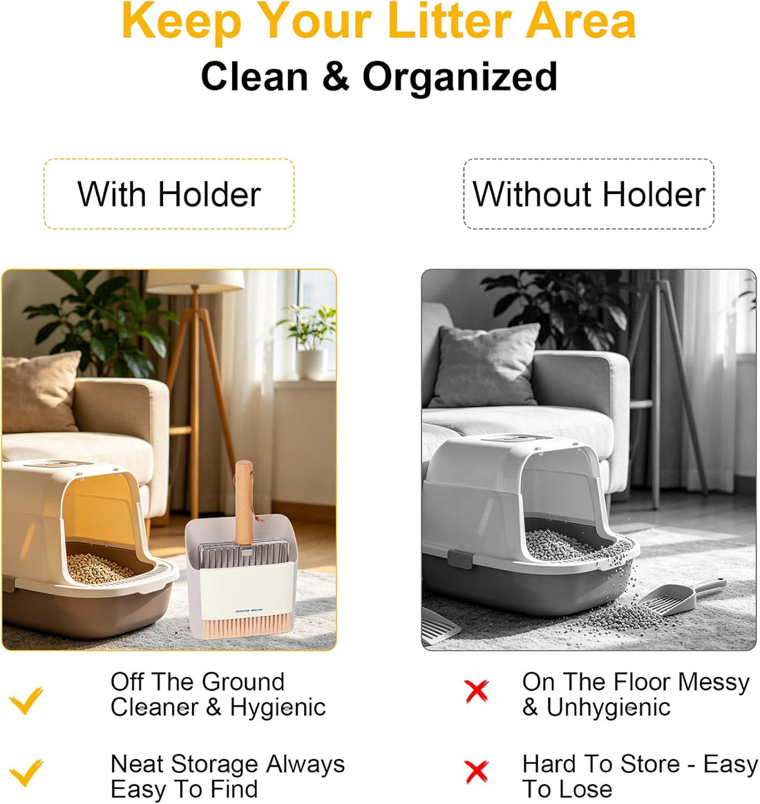 Dreamoon Cat Litter Scoop with Holder