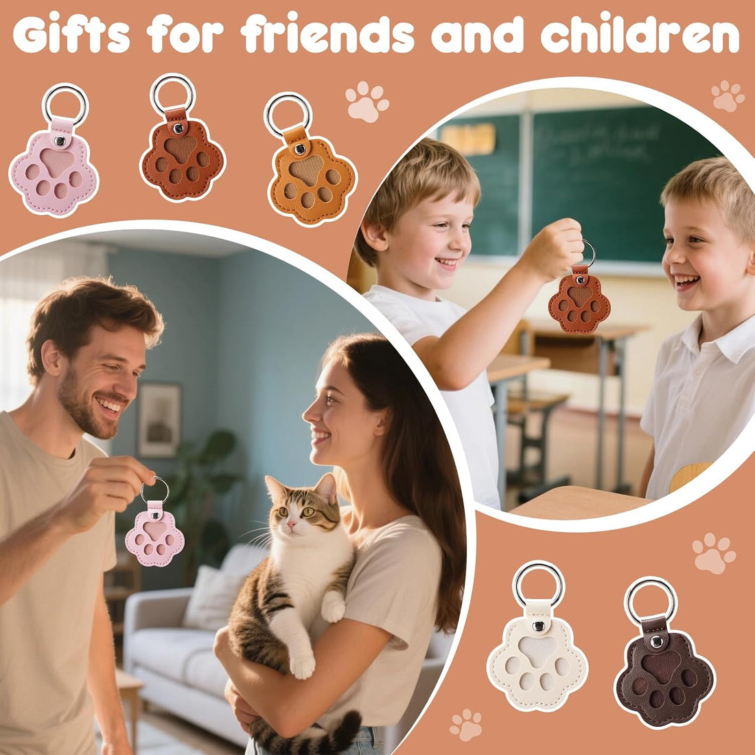Aanqilze 5PCS Pet Hair Storage Keychain