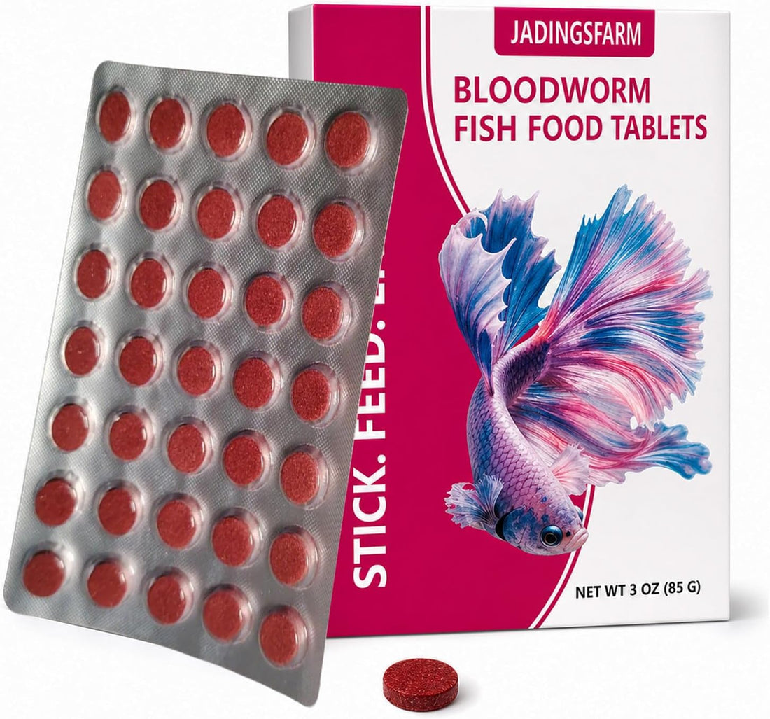 Bloodworm Fish Food Tablets, 175 Tabs, Stick-On Tablets for Betta