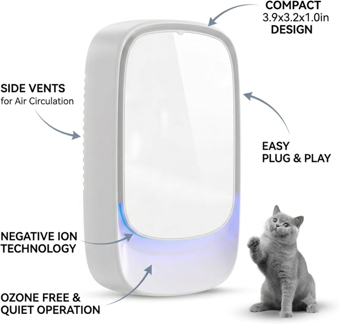 Cat Litter Odor Deodorizer, Plug In, Safe Air Purifier for Pets