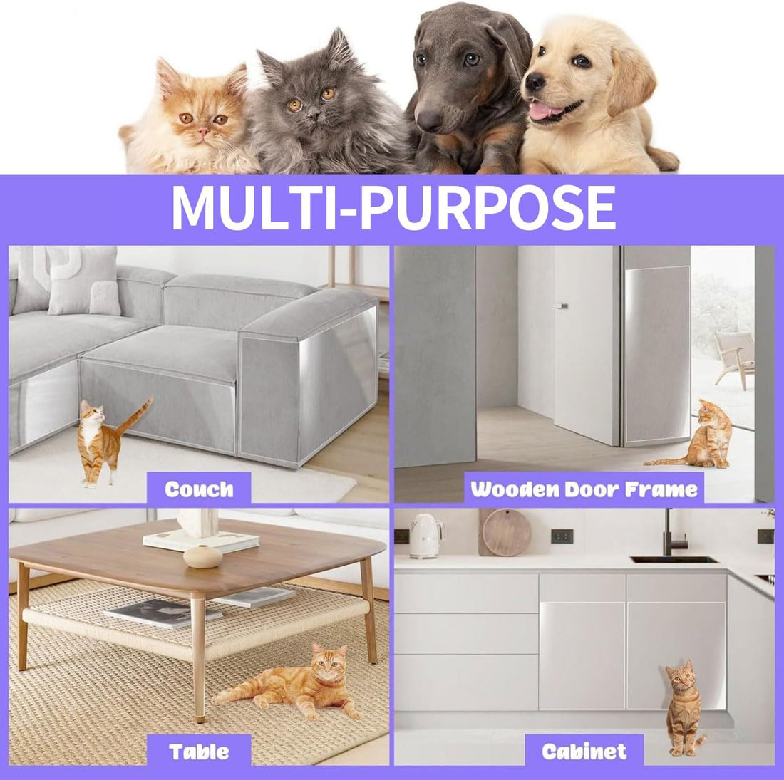 Thicken Cat Scratch Furniture Protector, Extended Size 165"x15"