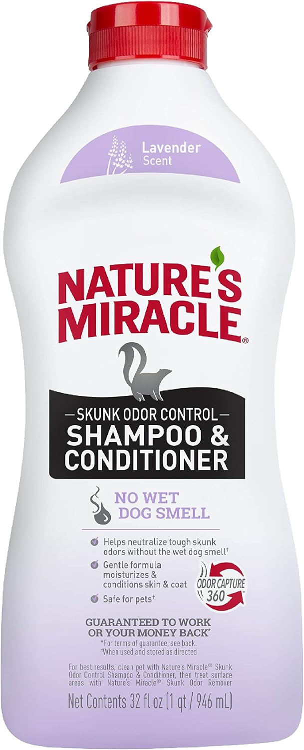 Nature's Miracle Skunk Odor Control Shampoo & Conditioner Lavender